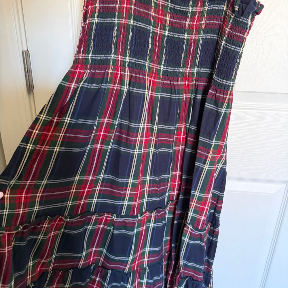 Hill House Navy and Red Plaid Midi Dress - Picture 5 of 6
